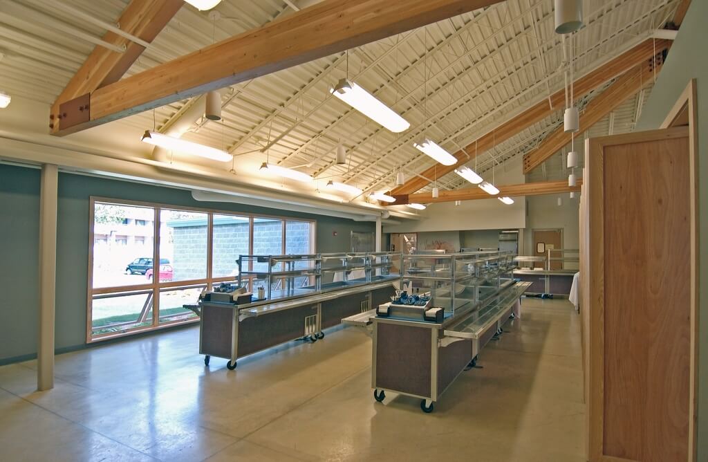 Buffet serving line